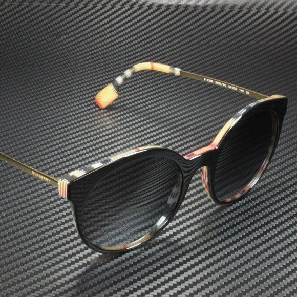 Burberry Black Checkered 53mm Sunglasses